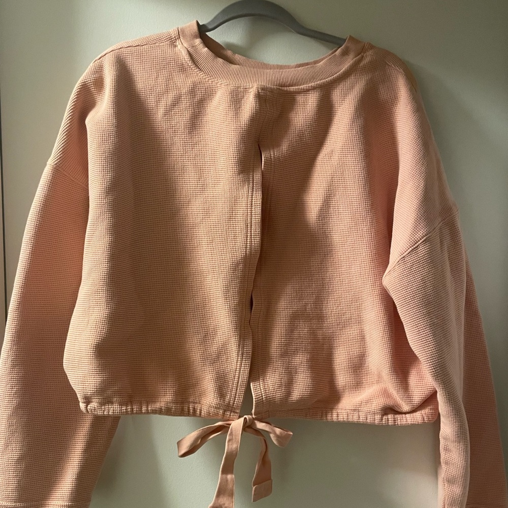 Fabletics Waffle Material Tie-Back Pullover - image 2